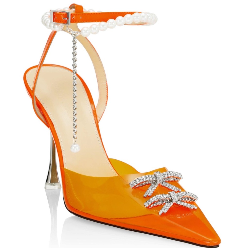 MACH&MACH.Matilda PVC Embellished High-Heel Pumps